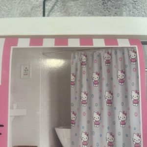NWT Hello Kitty Shower Curtain - Grey, White, Pink, Light Blue